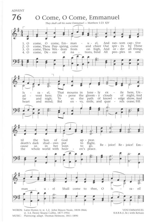 arescom hymn lyrics|O Come, O Come, Emmanuel .